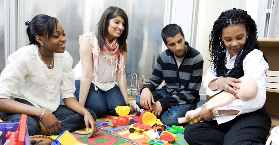 Early Childhood Work Readiness Program teacher and students